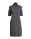 Sportmax Woman Midi Dress Grey Size Xl Virgin Wool, Elastane In Gray