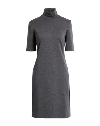 Sportmax Woman Midi Dress Grey Size Xl Virgin Wool, Elastane In Gray