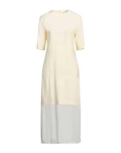 SPORTMAX SPORTMAX WOMAN MIDI DRESS IVORY SIZE 8 VISCOSE, POLYESTER