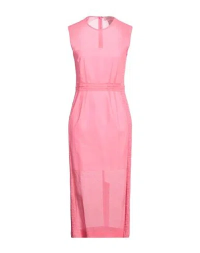 Sportmax Woman Midi Dress Pink Size 10 Cotton