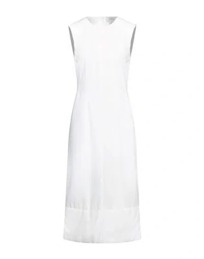 Sportmax Woman Midi Dress White Size L Polyester