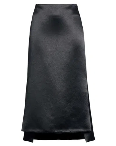 Sportmax Woman Midi Skirt Black Size 10 Acetate