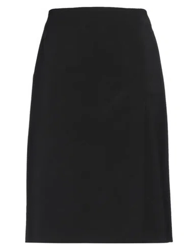 Sportmax Woman Midi Skirt Black Size 8 Virgin Wool