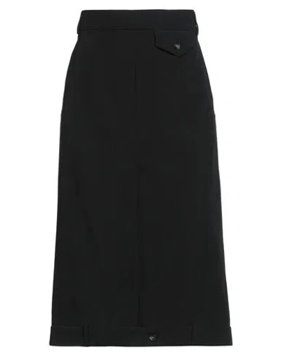 Sportmax Woman Midi Skirt Black Size 8 Virgin Wool, Polyamide