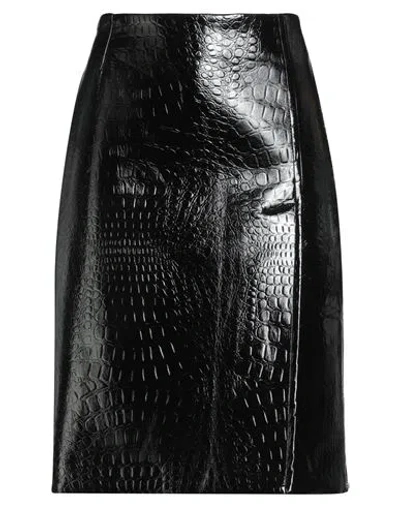 Sportmax Woman Midi Skirt Black Size 8 Viscose, Polyurethane