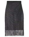 Sportmax Zinnia Knee-length Fitted Mesh Skirt In Black