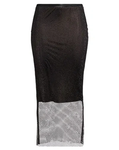 Sportmax Woman Midi Skirt Brown Size M Polyester, Elastane
