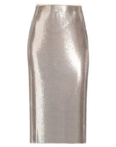 Sportmax Woman Midi Skirt Gold Size 8 Brass