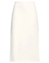 Sportmax Woman Midi Skirt Ivory Size 6 Viscose, Elastane In White