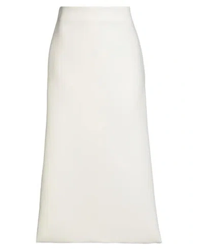 Sportmax Woman Midi Skirt Off White Size 4 Polyester