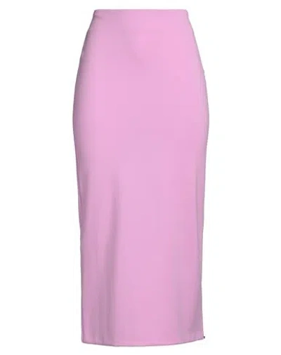 Sportmax Woman Midi Skirt Pink Size L Polyamide, Elastane
