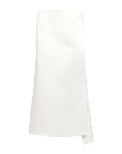 Sportmax Woman Midi Skirt White Size 12 Acetate