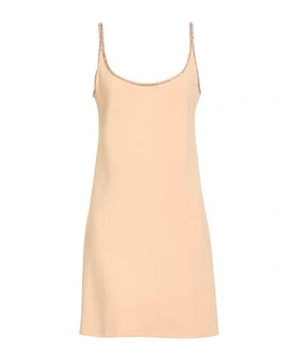 Sportmax Woman Mini Dress Apricot Size 10 Viscose, Elastane In Orange