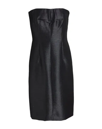 Sportmax Woman Mini Dress Black Size 8 Virgin Wool, Viscose, Metallic Fiber