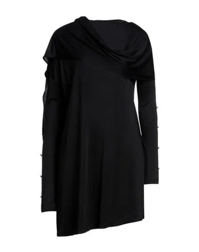 Sportmax Woman Mini Dress Black Size L Viscose, Silk