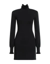 Sportmax Woman Mini Dress Black Size L Wool, Silk, Polyamide, Elastane In Black