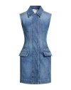 Sportmax Woman Mini Dress Blue Size 4 Cotton In Multi