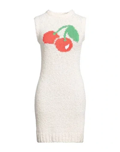 Sportmax Woman Mini Dress Cream Size Xl Cotton, Polyamide In White