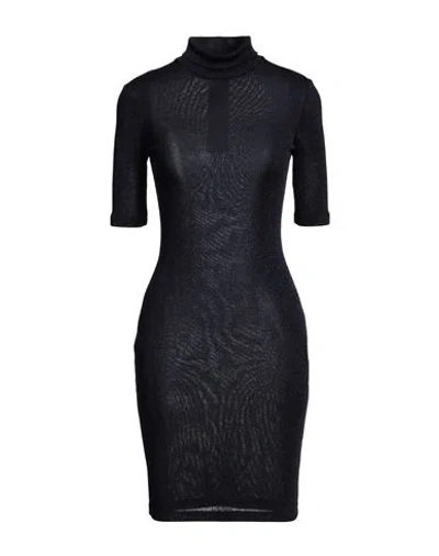 Sportmax Woman Mini Dress Midnight Blue Size M Viscose, Metallic Fiber, Polyamide