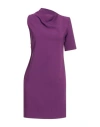 Sportmax Woman Mini Dress Purple Size 10 Viscose, Elastane In Purple