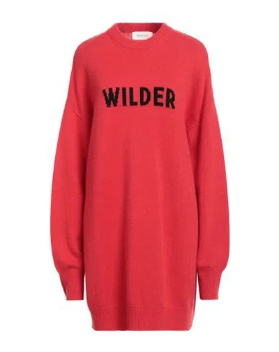 Sportmax Woman Mini Dress Red Size M Wool, Cashmere In Purple