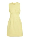 Sportmax Woman Mini Dress Yellow Size 8 Cotton, Elastane In Yellow
