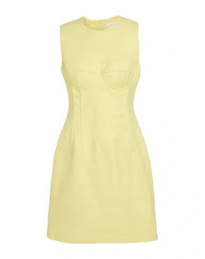 Sportmax Woman Mini Dress Yellow Size 8 Cotton, Elastane