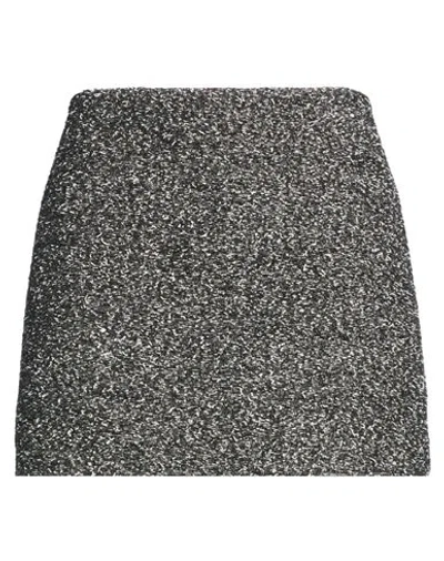 Sportmax Woman Mini Skirt Black Size 6 Virgin Wool, Cotton, Polyester, Polyamide