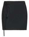 Sportmax Woman Mini Skirt Black Size 8 Virgin Wool, Elastane In Black