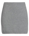 Sportmax Cashmere Blend Skirt Elastic Waistband In Gray