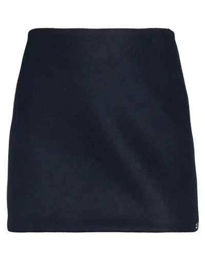 Sportmax Woman Mini Skirt Midnight Blue Size 4 Virgin Wool In Multi