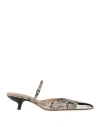 Sportmax Woman Mules & Clogs Beige Size 10 Leather In Multi