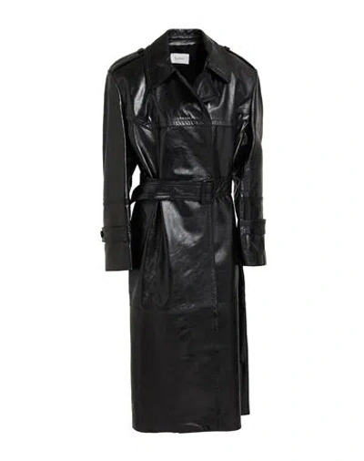 Sportmax Woman Overcoat & Trench Coat Black Size 6 Lambskin