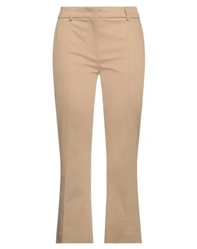 Sportmax Woman Pants Beige Size 10 Cotton, Elastane