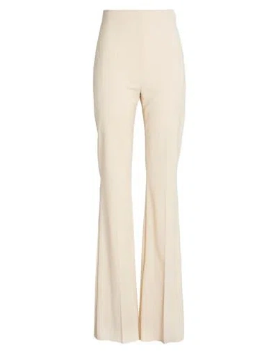Sportmax Woman Pants Beige Size 10 Viscose, Virgin Wool, Elastane