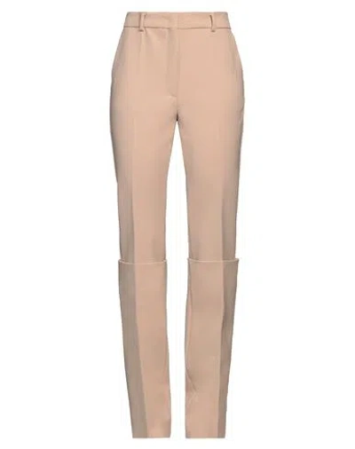 Sportmax Woman Pants Beige Size 6 Polyester, Virgin Wool, Elastane In Gold