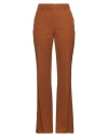 Sportmax Woman Pants Camel Size 14 Polyester, Virgin Wool In Beige