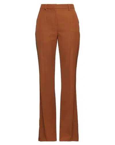 Sportmax Woman Pants Camel Size 14 Polyester, Virgin Wool In Beige