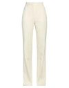Sportmax Woman Pants Cream Size 10 Ramie, Viscose, Elastane, Polyester In White