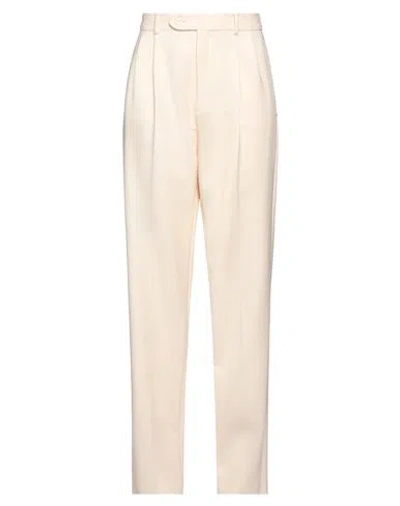 Sportmax Woman Pants Cream Size 8 Virgin Wool, Elastane In Neutral