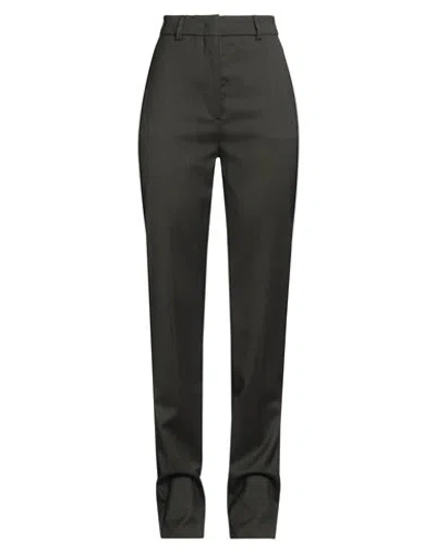 Sportmax Woman Pants Dark Green Size 6 Virgin Wool, Elastane In Gray