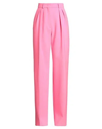 Sportmax Woman Pants Fuchsia Size 14 Virgin Wool, Elastane In Pink