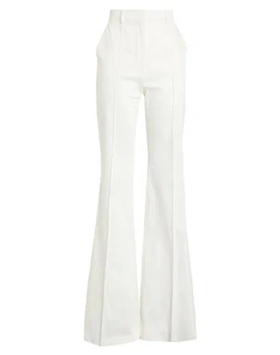 SPORTMAX SPORTMAX WOMAN PANTS IVORY SIZE 10 COTTON, ELASTANE