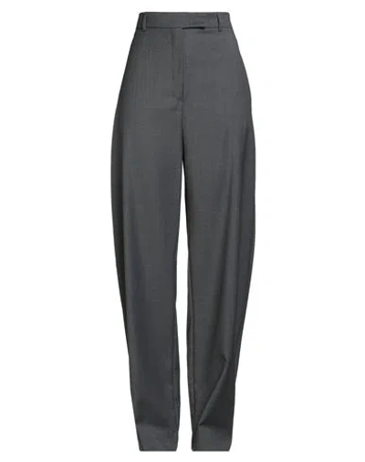 Sportmax Woman Pants Lead Size 8 Virgin Wool In Gray