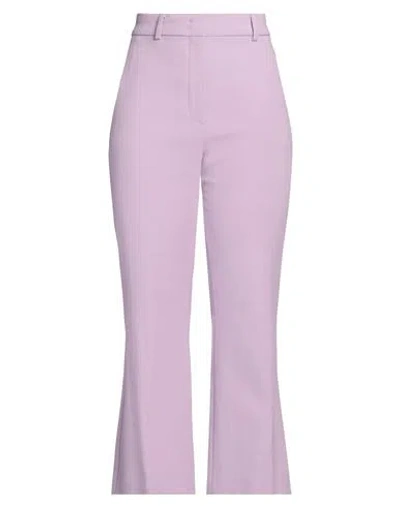Sportmax Woman Pants Lilac Size 8 Cotton In Purple
