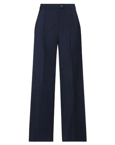 Sportmax Woman Pants Navy Blue Size 8 Virgin Wool