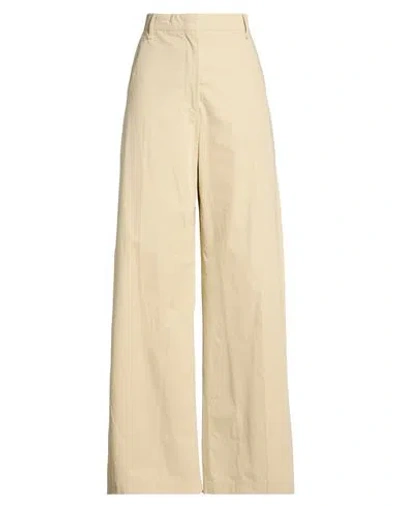 Sportmax Woman Pants Sage Green Size 8 Cotton In Neutral