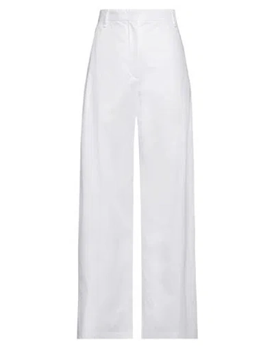 Sportmax Woman Pants White Size 10 Cotton