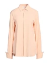 Sportmax Silk-blend Classic Shirt With Notched Collar In Neutral