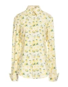 Sportmax Riva Lemon-print Poplin Shirt In Beige